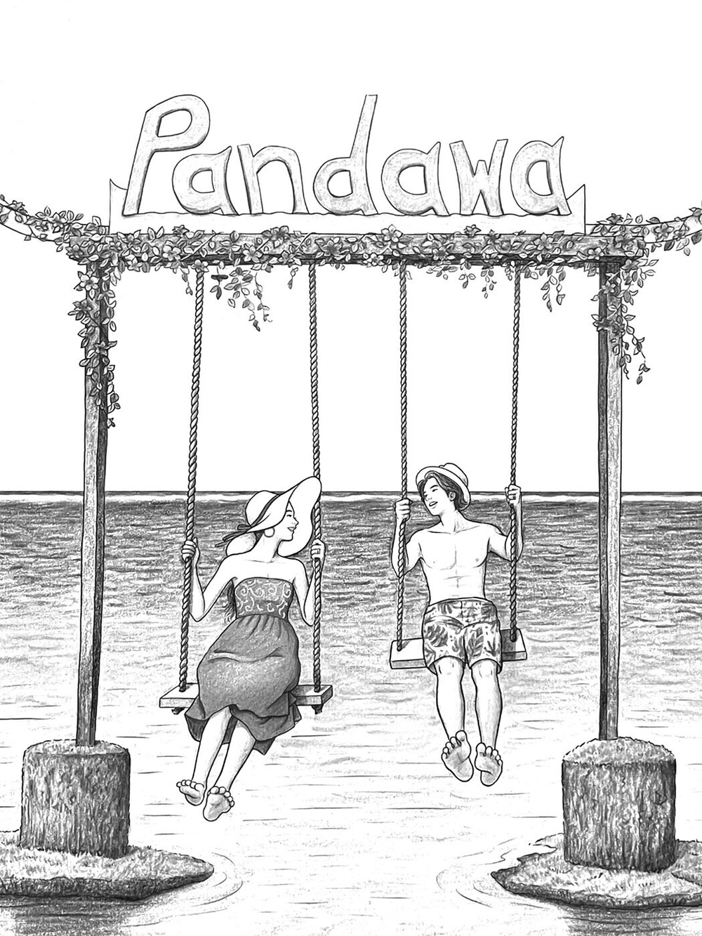 Memories. Post Card. Coloring book