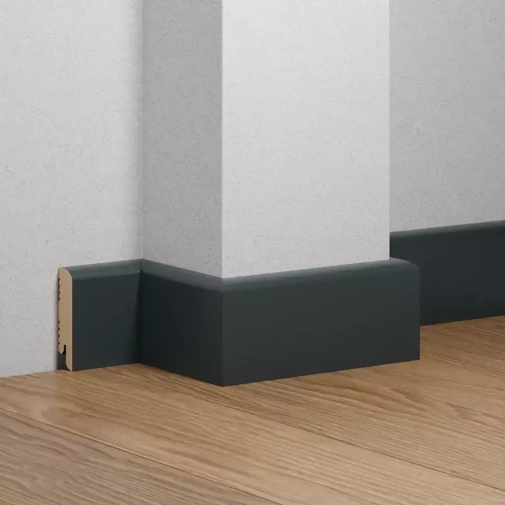 Плинтус напольный антрацит RAL7016 МДФ K-02 70X16X2050 мм Deartio / Ликорн