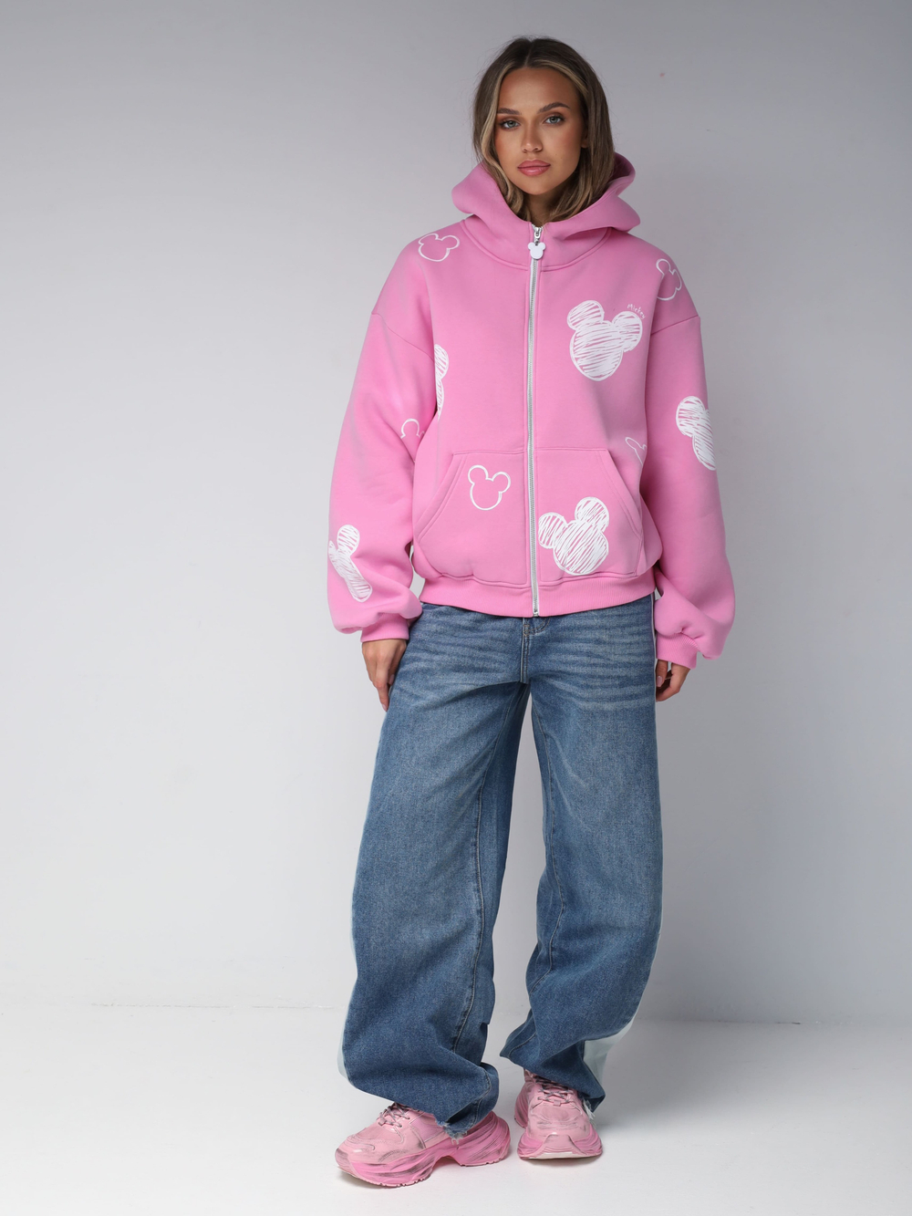 Зип худи оверсайз с начесом