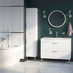 Тумба с умывальником IDDIS Oxford, напольная, 100 см, белая, OXF10W1i95K