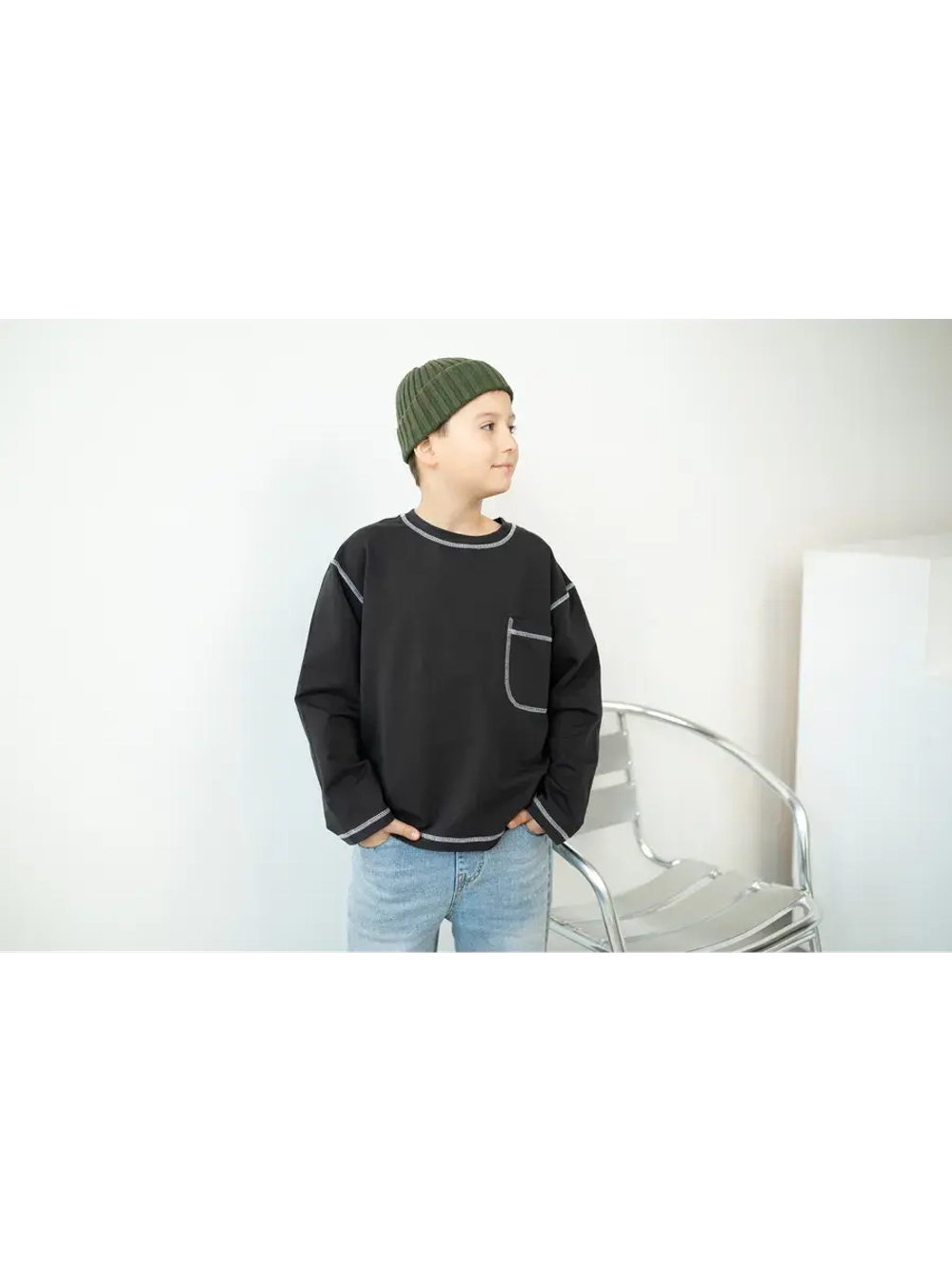 Детский лонгслив оверсайз