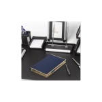 Ежедневник датированный 2026 А5 148х218 мм, GALANT "Infinity Gold", под кожу, темно-синий, 117503