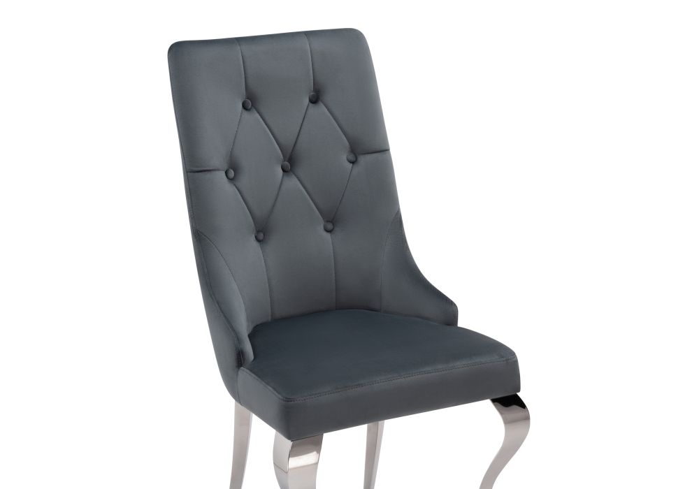 Стул на металлокаркасе Viki dark grey / steel