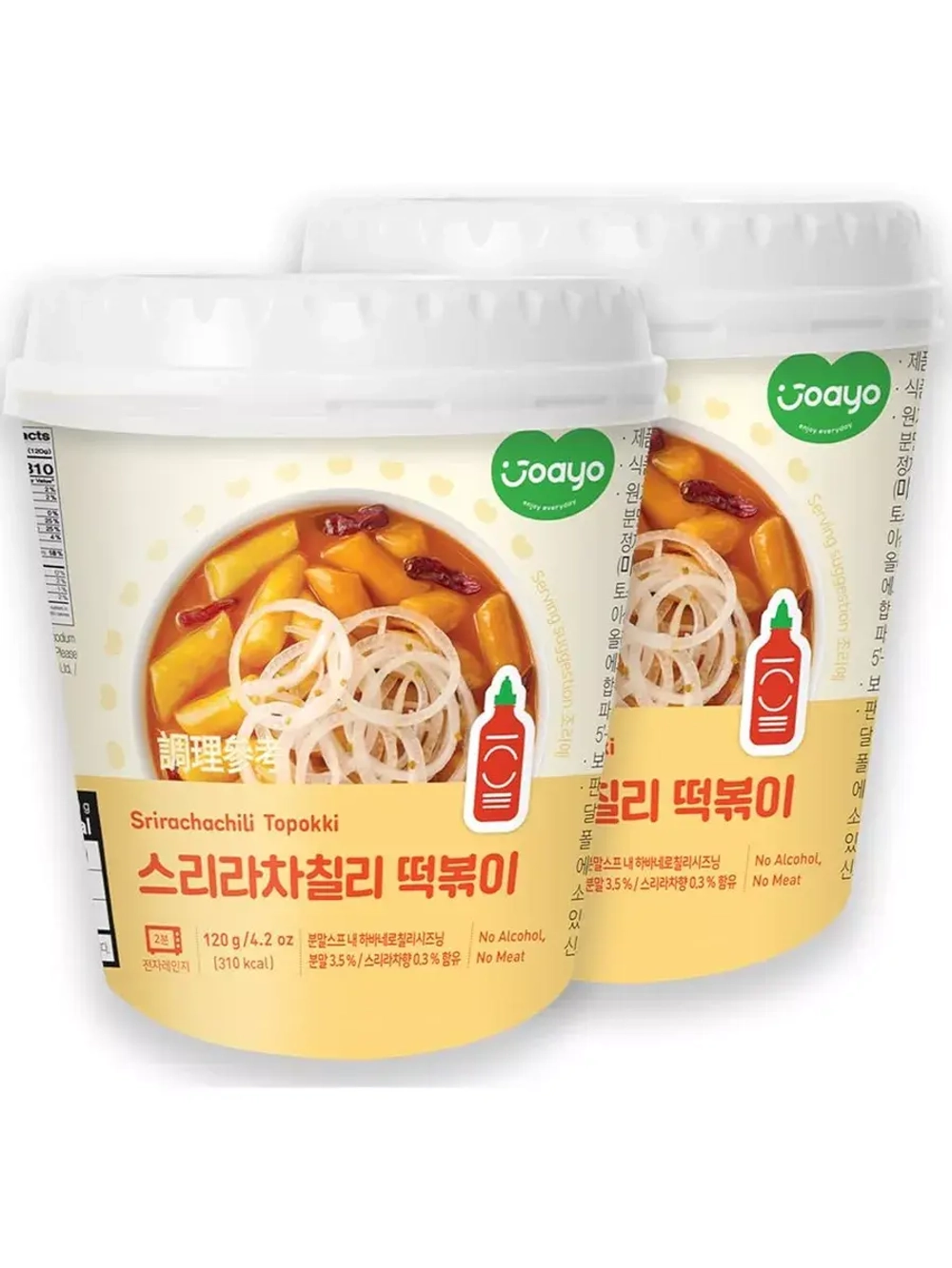 Рисовые клецки токпокки со вкусом Шричача Чили 120 г * 2 шт