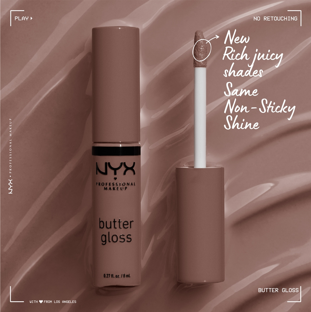 NYX Professional Makeup Butter Gloss - Блеск для губ оттенок 51 Brownie Drip, 8 ml