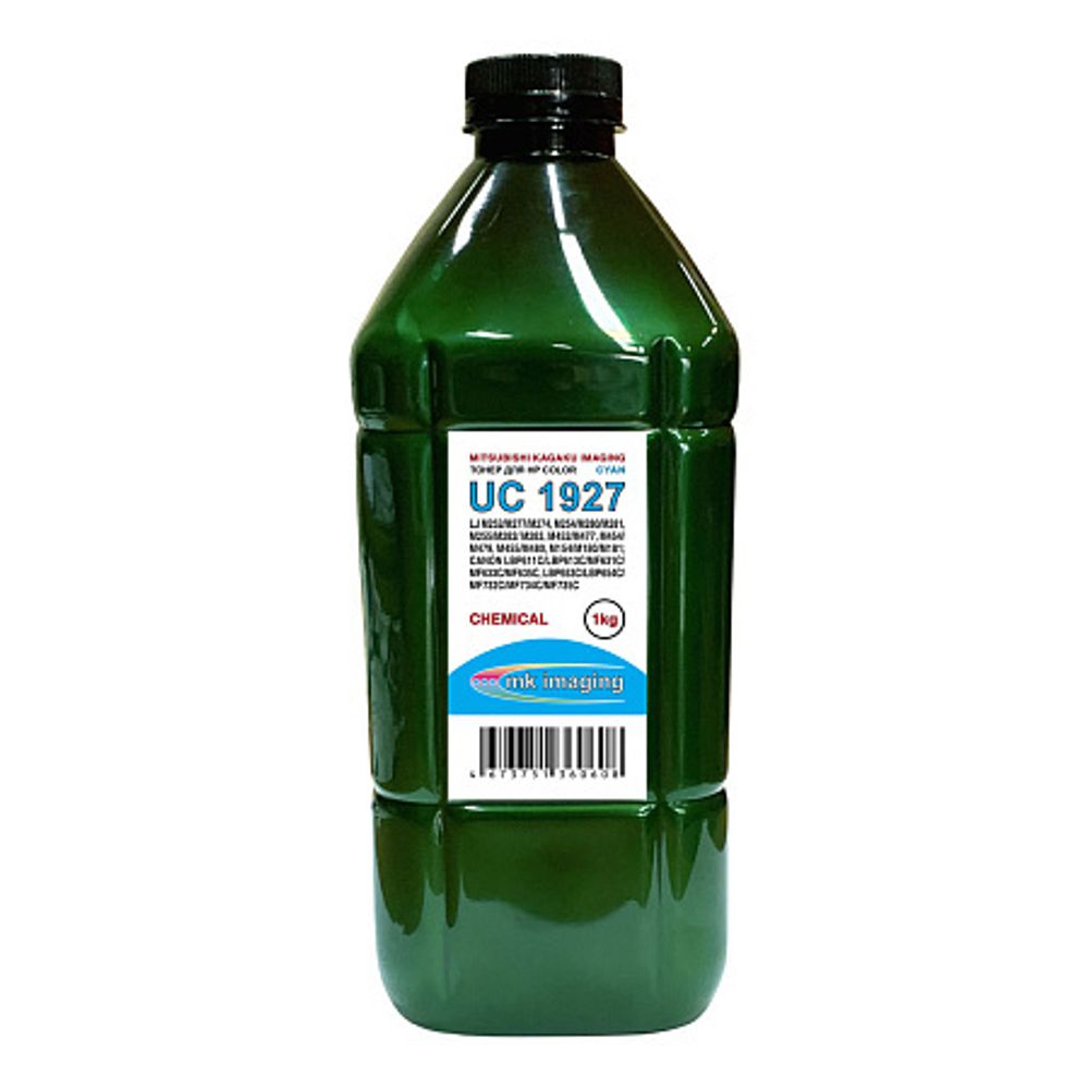 Тонер для HP Color Универсал тип UC1927C (фл,1кг,син,Chemical,MITSUBISHI/MKI) Green Line