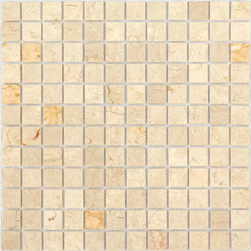 Мозаика из натурального камня Botticino POL 23x23x4 Pietrine 4 mm бежевый желтый