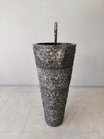 Раковина напольная из мрамора Pedestal Grey Marmo MN-65940 40х40х90 из натурального камня