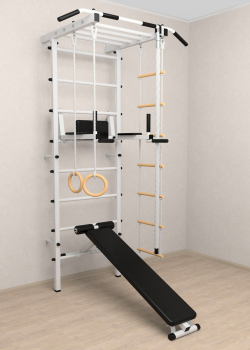 Шведская стенка Sv Pro рукоход 855 (Турник Pro рукоход/Брусья/стойка/Скамья/Канат/Kольца/Лестница)