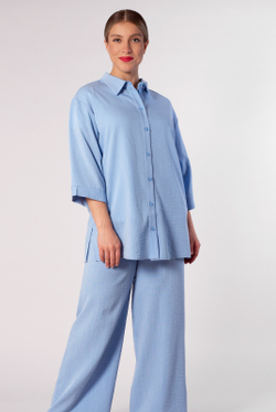 Брюки женские 4323ВП, голубой #477Гол024323ВП