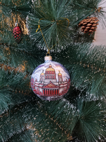 Шар стеклянный "Исакиевский собор",  ручная роспись