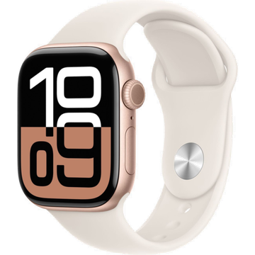 Умные часы Apple Watch Series 10 46 мм Aluminum Sport Розовое золото / Сияющая звезда