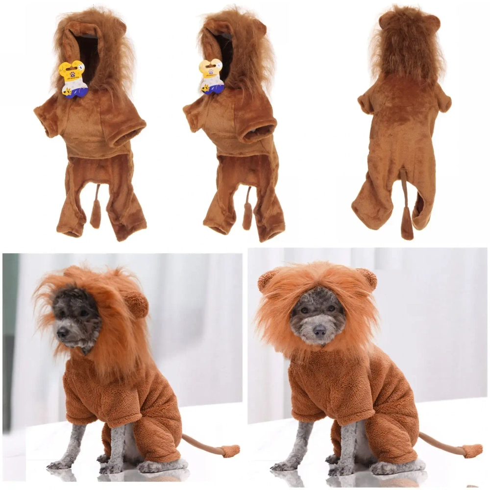 Костюм для собаки «Волшебный карнавал-Лев» с капюшоном, размер S (35*25см) Ultramarine