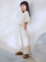 Брюки широкие для девочки Next AH9-741, Кремовый