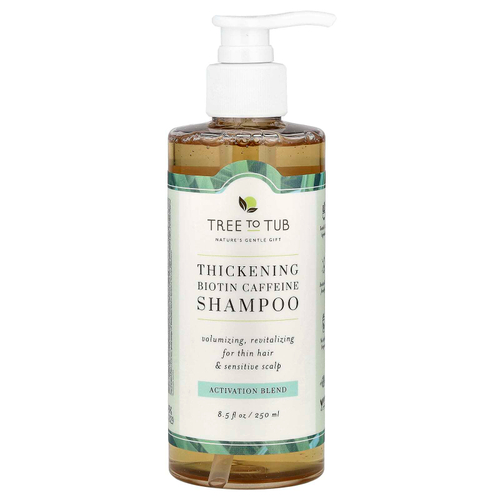 Tree To Tub, Густой шампунь с биотином и кофеином, смесь для активации, 250 мл (8,5 жидк. Унции)