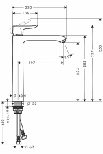 Смеситель для раковины Hansgrohe Metris 260 31184000