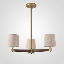 Люстра на штанге Imperiumloft Jorgenson Beige/Dark wood STAVRA01