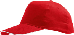 Бейсболка Sunny, красная с белым