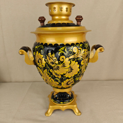 Самовар электрический трехлитровый с художественной росписью «Золотые узоры»