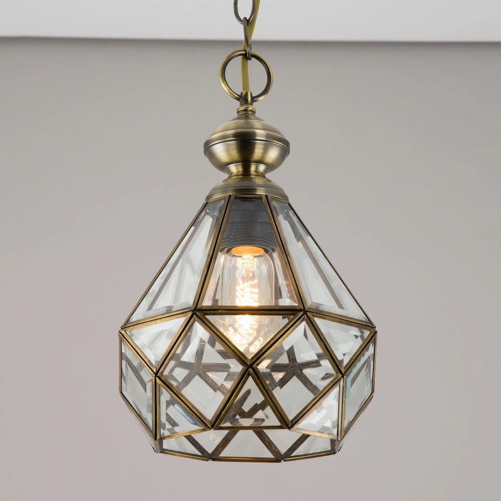 Citilux Витра-1 CL442110 Подвесной светильник витражный Бронза