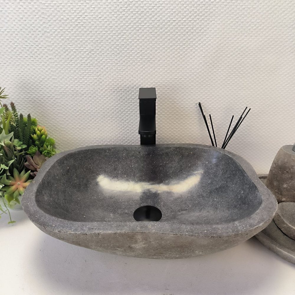 Раковина из речного камня RS-63457 (49*36*15) 0122