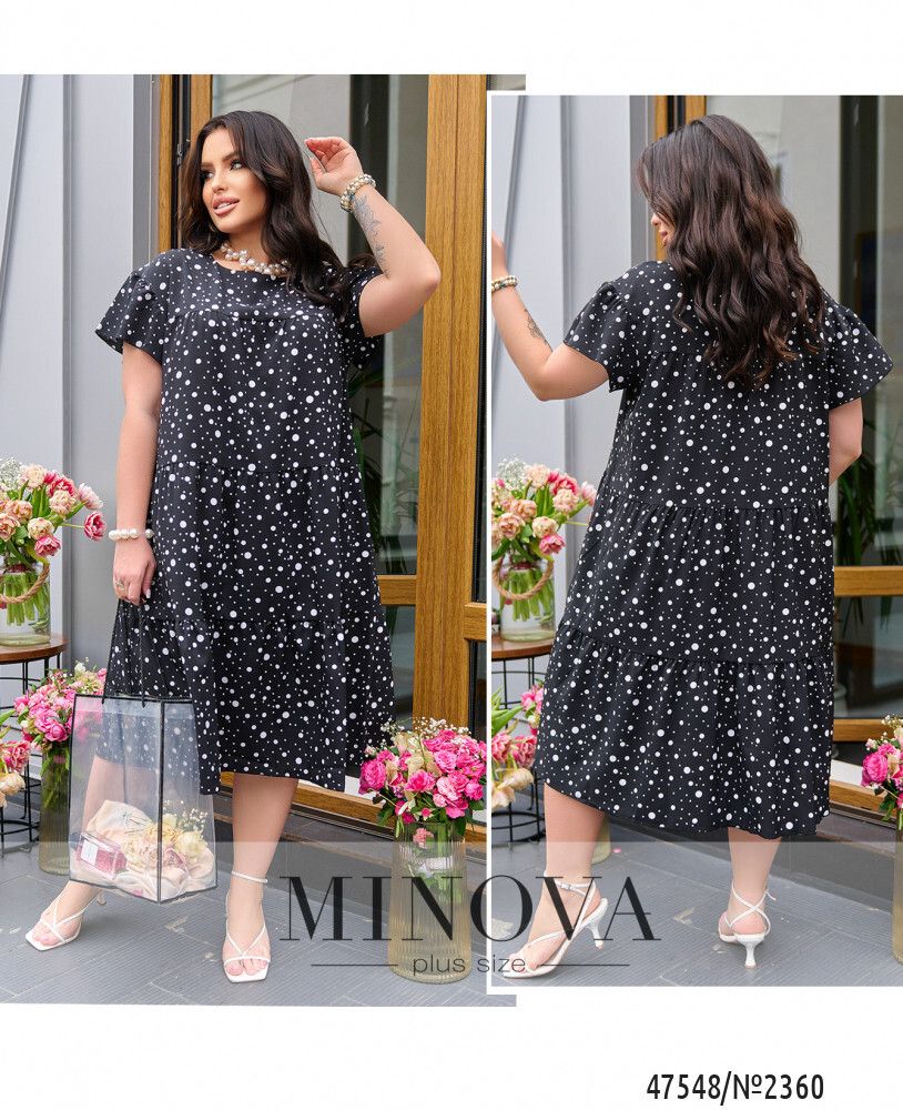 Платье 2360-черный Minova