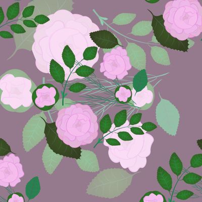 Розы с листьями