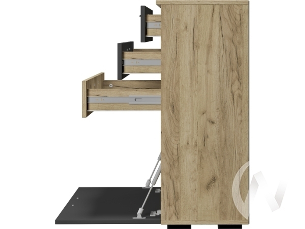 Комод КМ-12 тип 1 Гостиная Мишель (крафт;графит/графит)