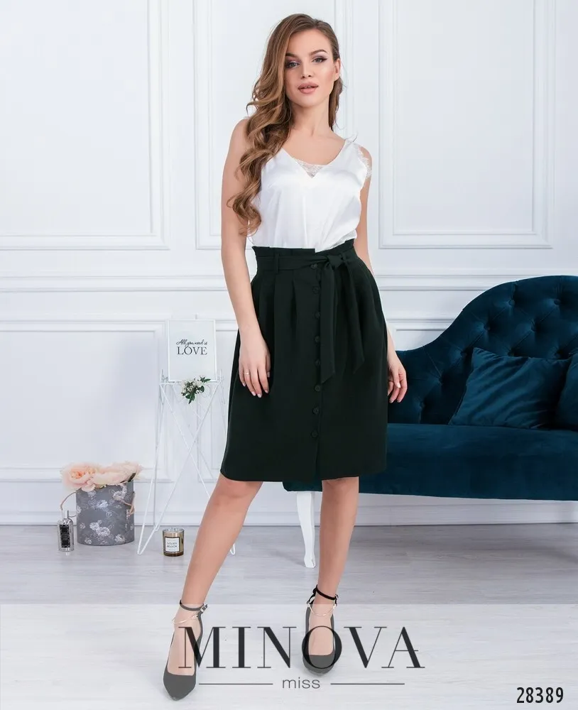 Юбка 1121-2-темно-зеленый Minova