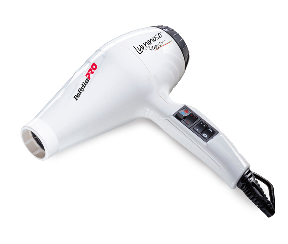 Фен BaByliss Pro Luminoso, 2100 Вт, 2 насадки, белый