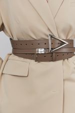 ТОНКИЙ РЕМЕНЬ С ЗАМОЧКОМ TAUPE|NUDE