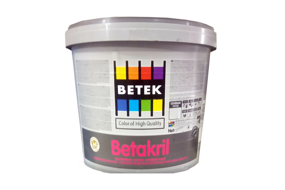 КРАСКА ФАСАДНАЯ BETAKRIL ГИДРОИЗОЛЯЦИОННАЯ 15Л