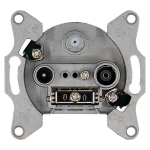 Розетка TV+FM+SAT Φ9.5mm оконечная с накладкой, цвет Алюминий