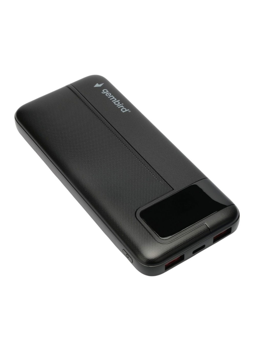 Gembird Портативный аккумулятор, 10000мАч, QC/PD, дисплей, черный (GPB-10Q)