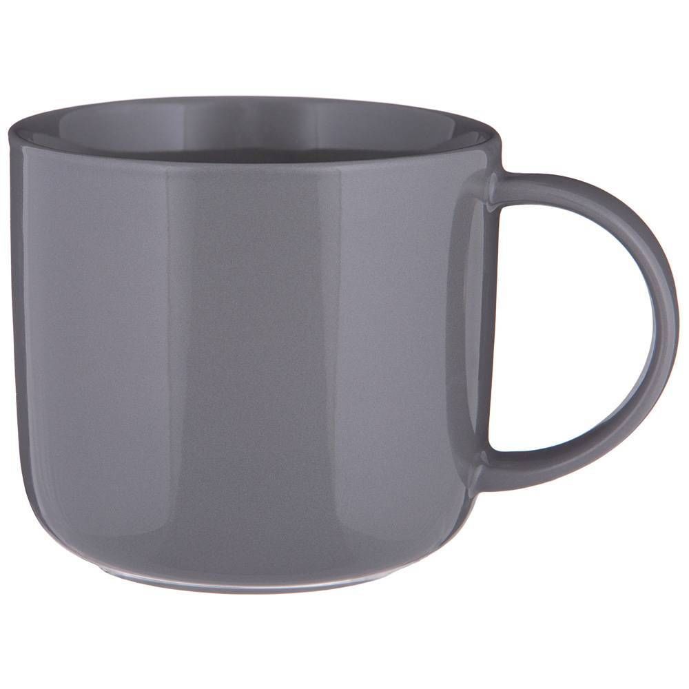 КРУЖКА BRONCO "LUSTER" 440 МЛ СЕРАЯ (МАЛ=4ШТ/КОР=24ШТ.)