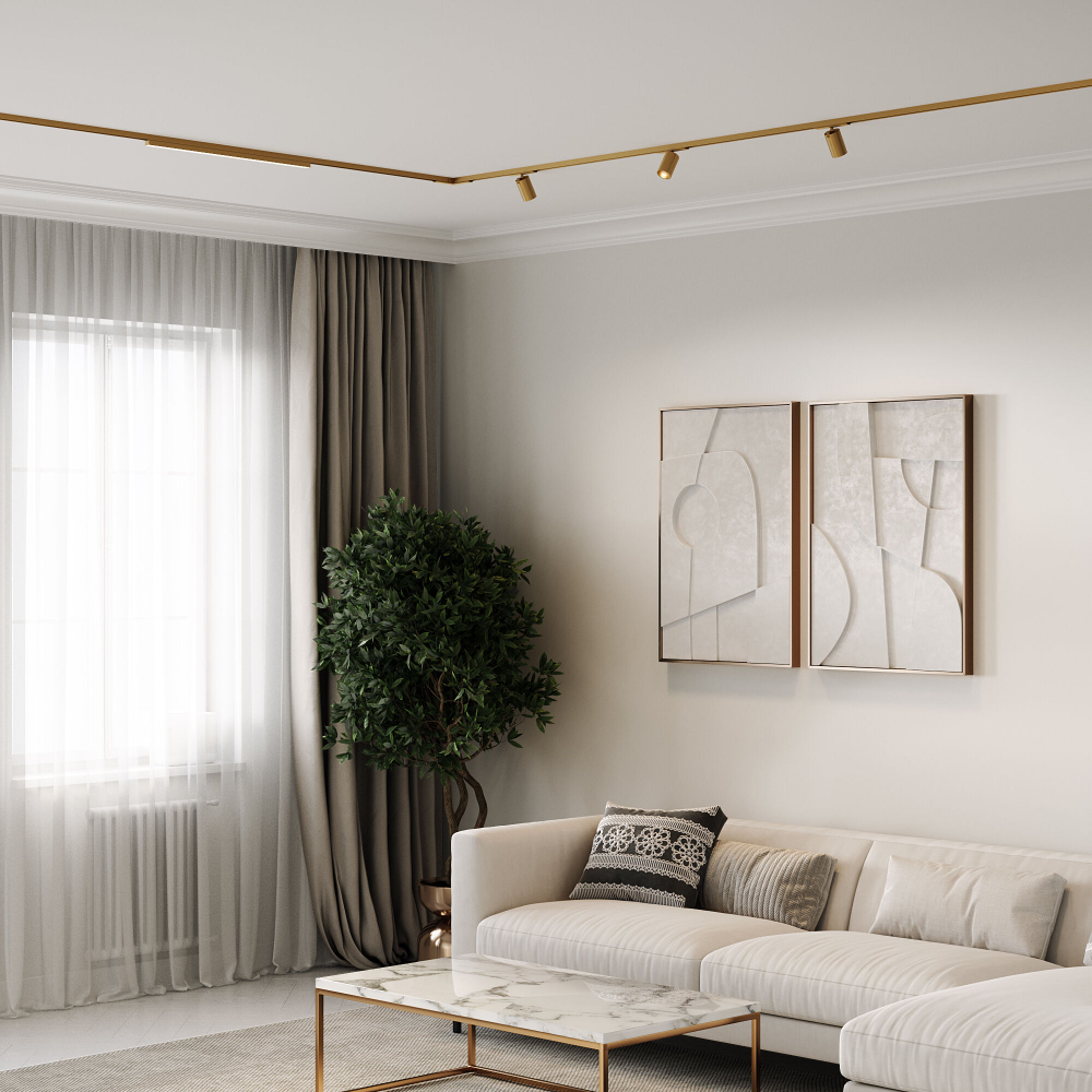 Магнитный трековый светильник Elektrostandard Line Magnetic 85525/01 латунь