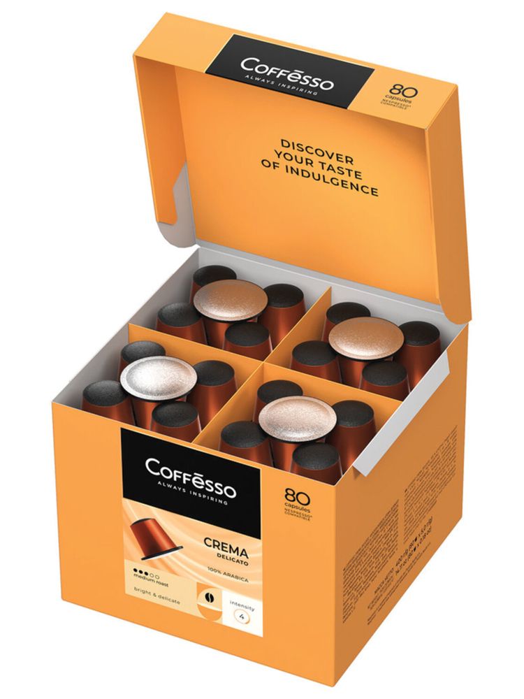 Кофе в капсулах Nespresso Coffesso Crema 80 шт x 2 уп