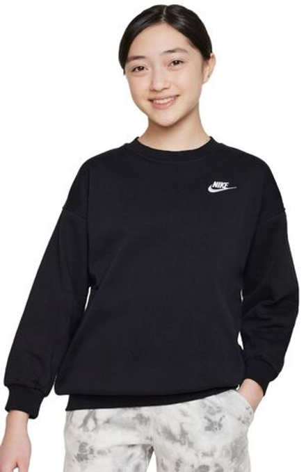Кофта для девочки теннисная  Nike Kids Sportswear Club Fleece Oversized - черный