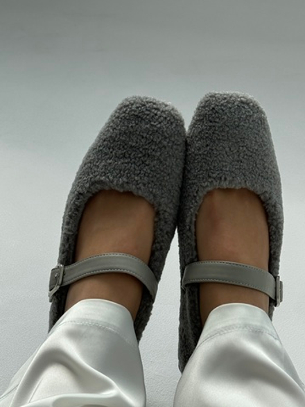 Балетки меховые