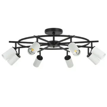 Люстра на штанге 8*GU10 LR718368 черный/белый Rullo Lightstar
