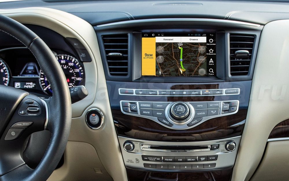 Навигационный блок для Infiniti QX60 2014-2019 - Carmedia YF-5-9/5-8-7 на Android 9, 6-ТУРБО ядер и 4ГБ-64ГБ