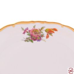 Блюдо овальное Queen's Crown Мейсенский букет 28см