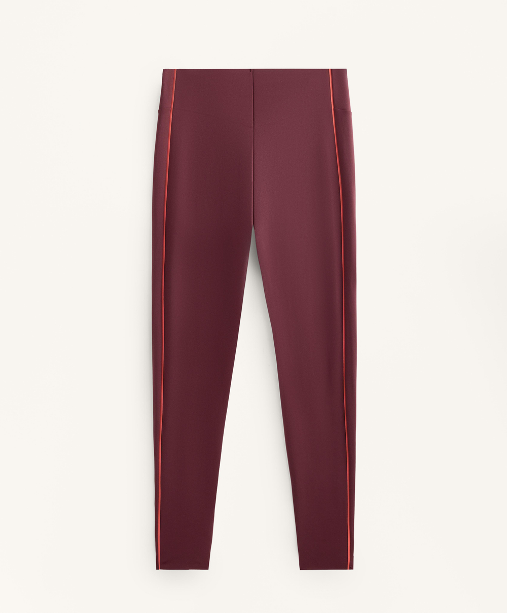 OYSHO Легинсы Compressive длиной до щиколотки 65 см с высокой посадкой, бордовый