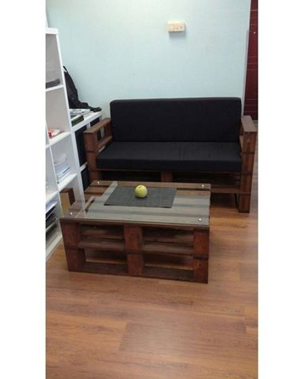 Диван стилизованный под поддоны ДВ16