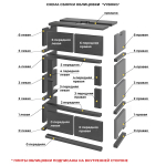 Камин ASTON 600 «VYBORG» Н-1176 Амфиболит