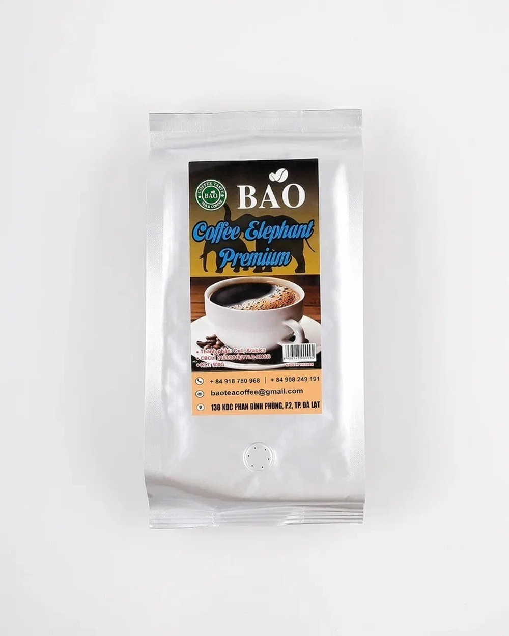 Вьетнамский зерновой кофе BAO - Слон Премиум Bao Tea Coffee (Elephant Premium), 500 г