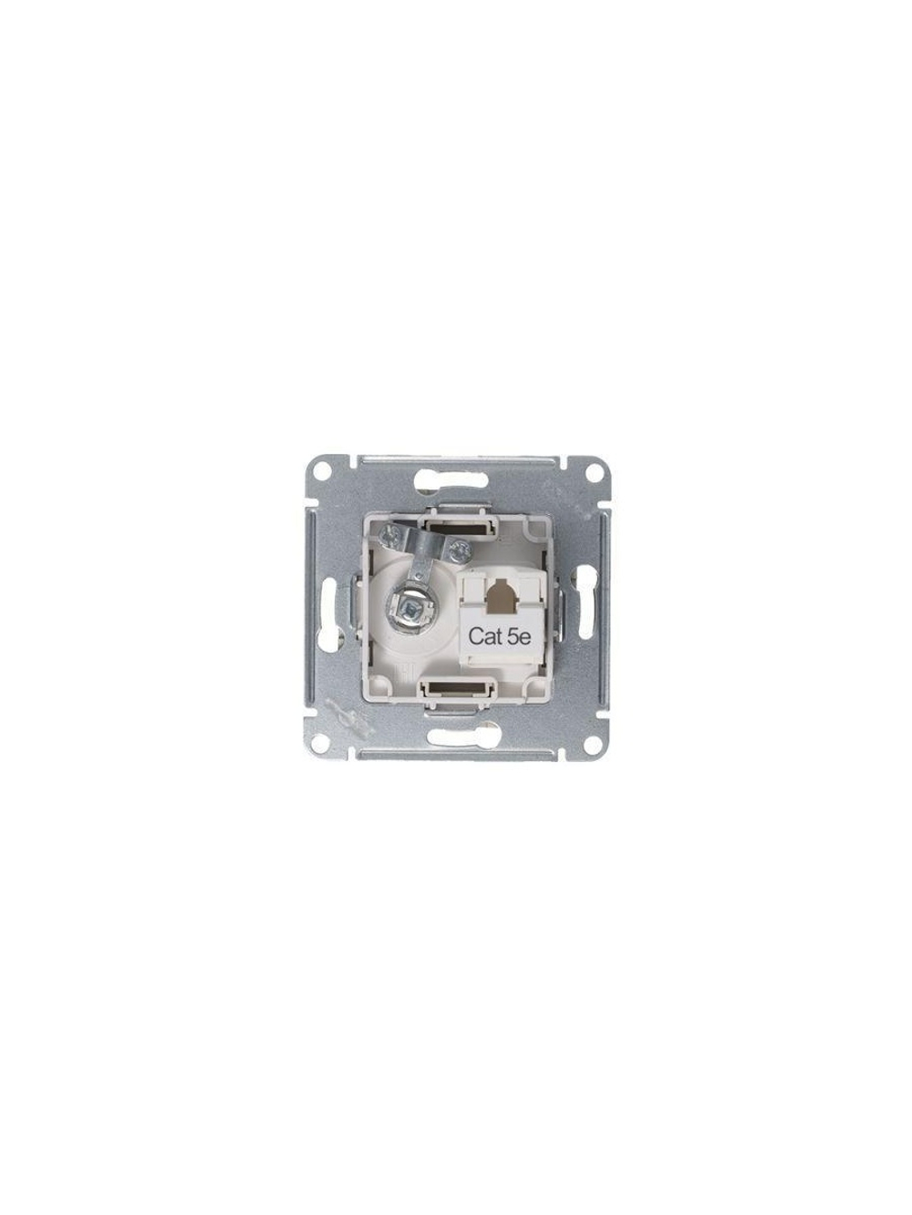 Розетка компьютерная + телевизионная 2-м AtlasDesign RJ45 кат.5E + TV механизм алюм. SE ATN000389