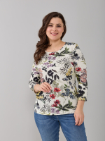 Лонгслив ЛНв-306/молоко-акварельгортензия