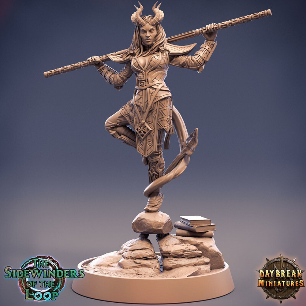 Тифлинг бес демон Монах миниатюра для dnd, днд, pathfinder, фентези, Настольная игра, НРИ, Варгейм, РПГ