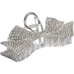 Заколка-краб для волос «AKS - DesignPRO», бантик, цвет золото и хром, 11.5*5см